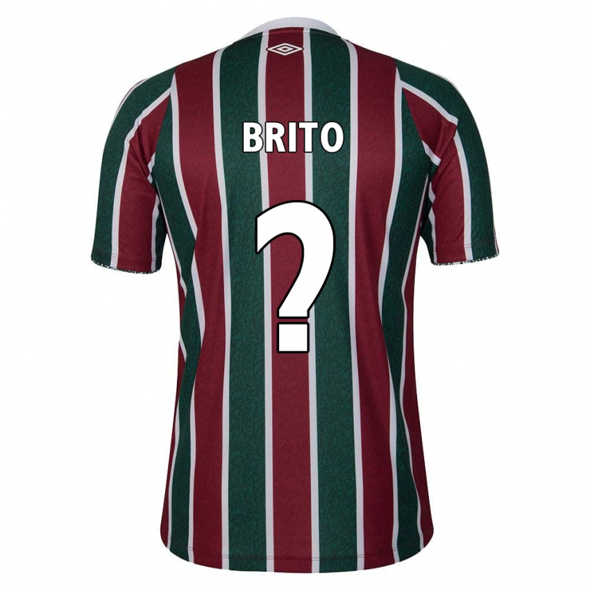 Kinder Luan Brito #0 Grün Kastanienbraun Weiß Heimtrikot Trikot 2024/25 T-Shirt