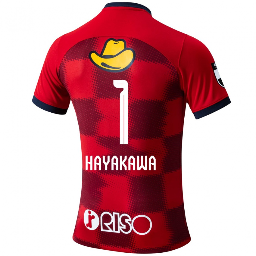 Kinder Tomoki Hayakawa #1 Rot Blau Weiß Heimtrikot Trikot 2024/25 T-Shirt