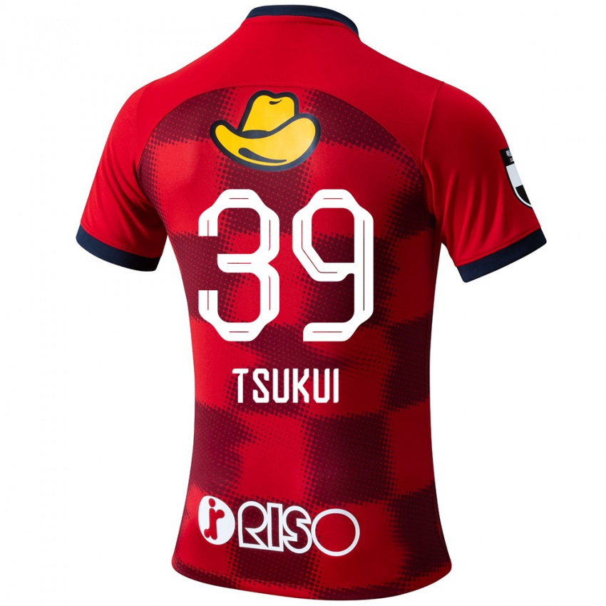 Kinder Keisuke Tsukui #39 Rot Blau Weiß Heimtrikot Trikot 2024/25 T-Shirt