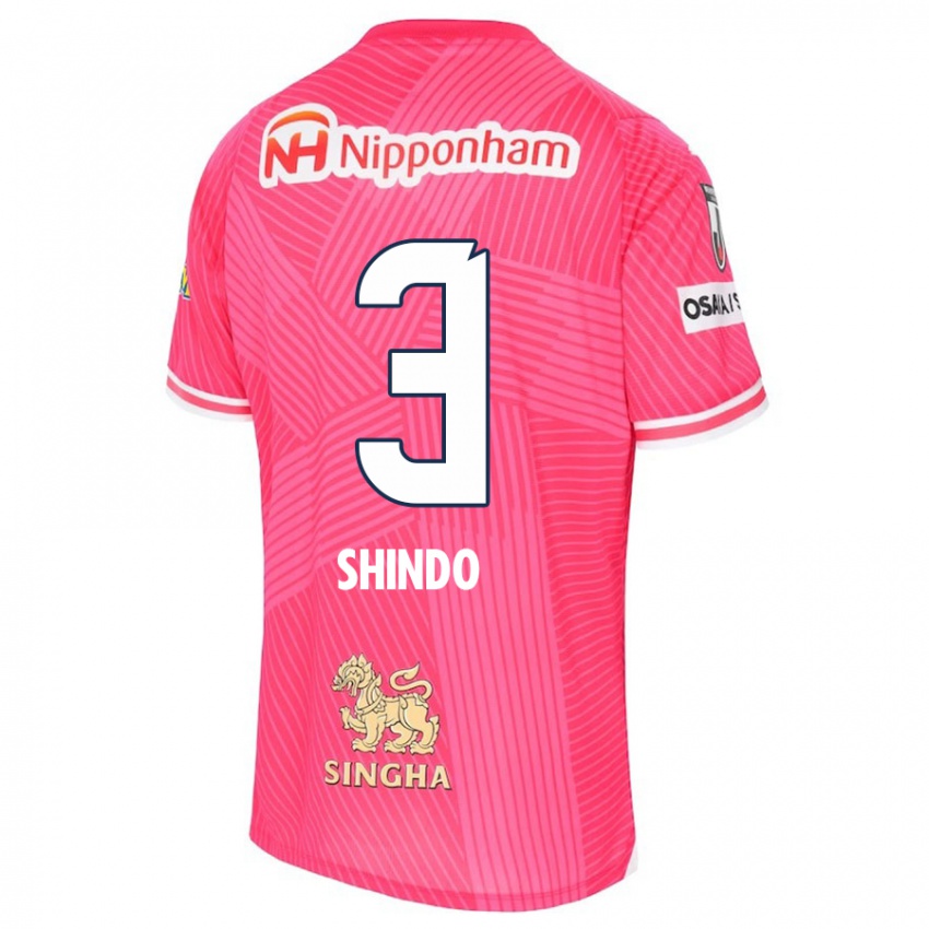 Kinder Ryosuke Shindo #3 Rosa Weiß Heimtrikot Trikot 2024/25 T-Shirt