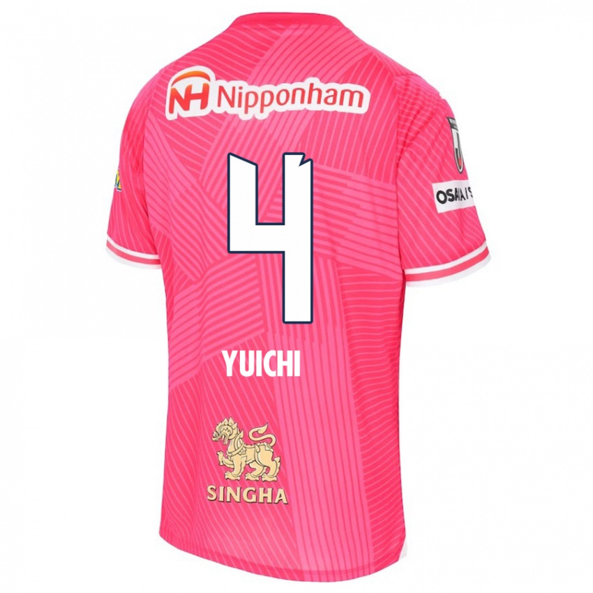 Kinder Yuichi Hirano #4 Rosa Weiß Heimtrikot Trikot 2024/25 T-Shirt