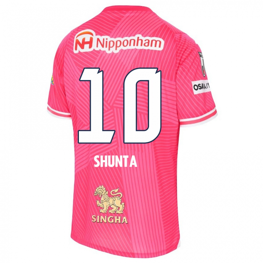 Kinder Shunta Tanaka #10 Rosa Weiß Heimtrikot Trikot 2024/25 T-Shirt