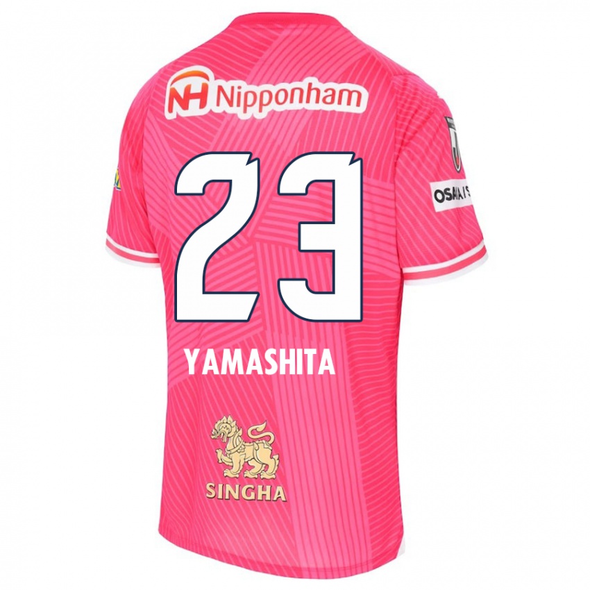 Kinder Tatsuya Yamashita #23 Rosa Weiß Heimtrikot Trikot 2024/25 T-Shirt