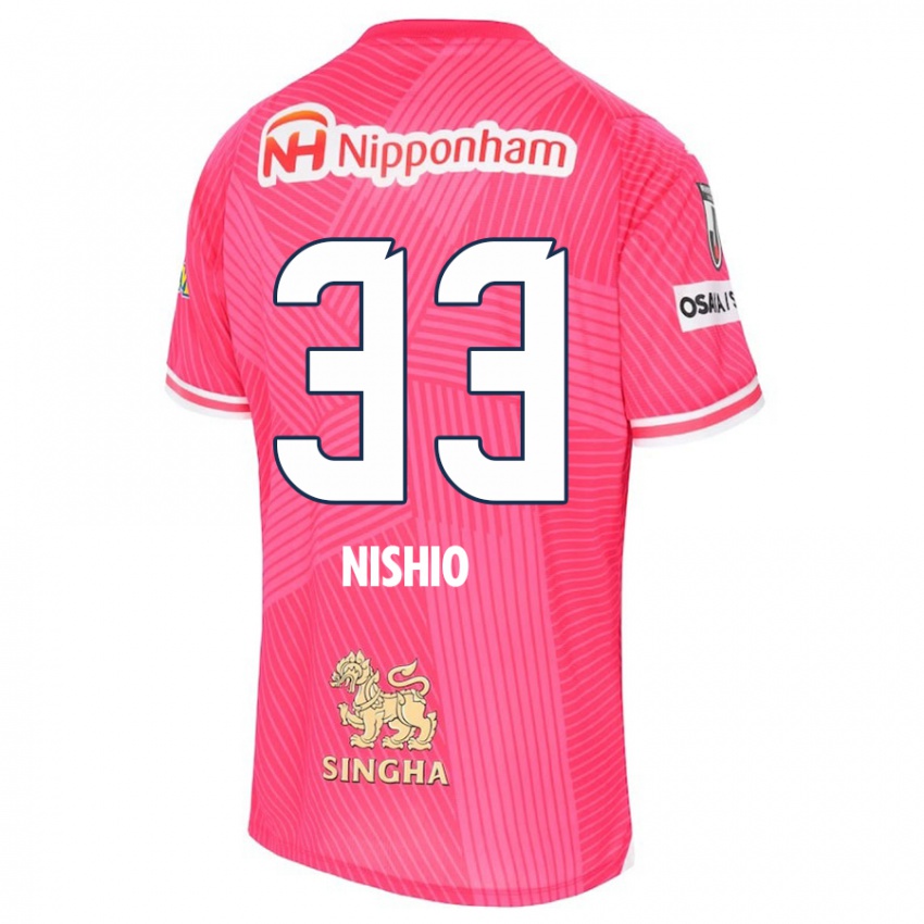 Kinder Ryuya Nishio #33 Rosa Weiß Heimtrikot Trikot 2024/25 T-Shirt