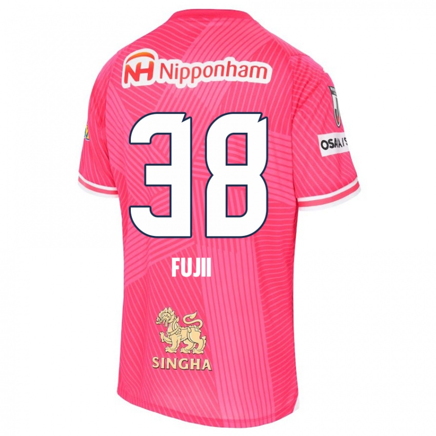 Kinder Ryuya Fujii #38 Rosa Weiß Heimtrikot Trikot 2024/25 T-Shirt