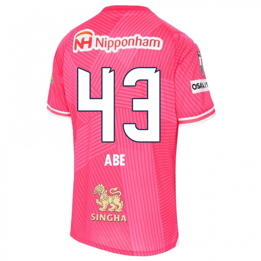 Kinder Yosei Abe #43 Rosa Weiß Heimtrikot Trikot 2024/25 T-Shirt