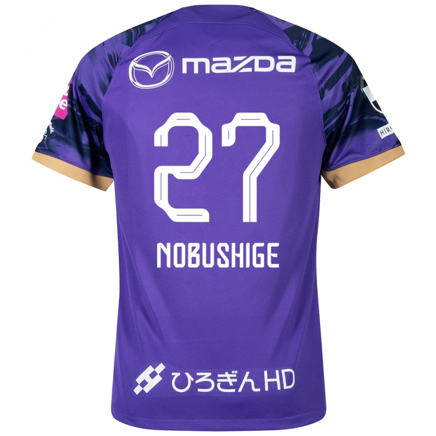 Kinder Ryojiro Nobushige #27 Lila Weiß Heimtrikot Trikot 2024/25 T-Shirt