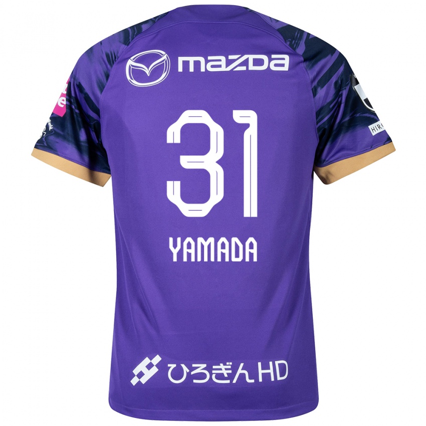 Kinder Manato Yamada #31 Lila Weiß Heimtrikot Trikot 2024/25 T-Shirt