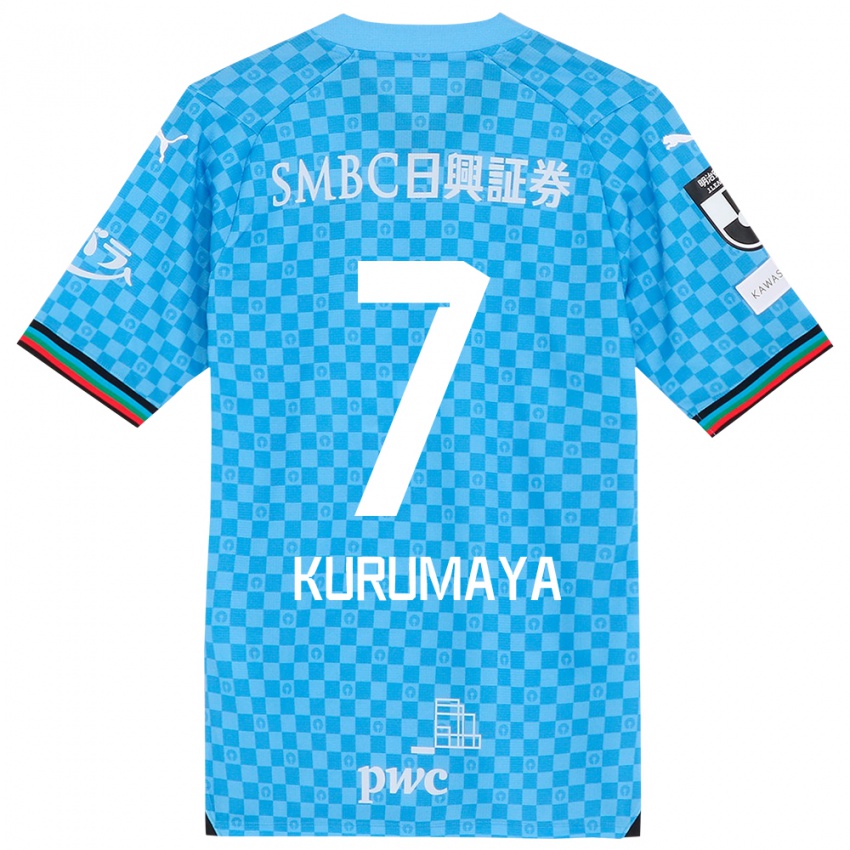 Kinder Shintaro Kurumaya #7 Azurblau Heimtrikot Trikot 2024/25 T-Shirt