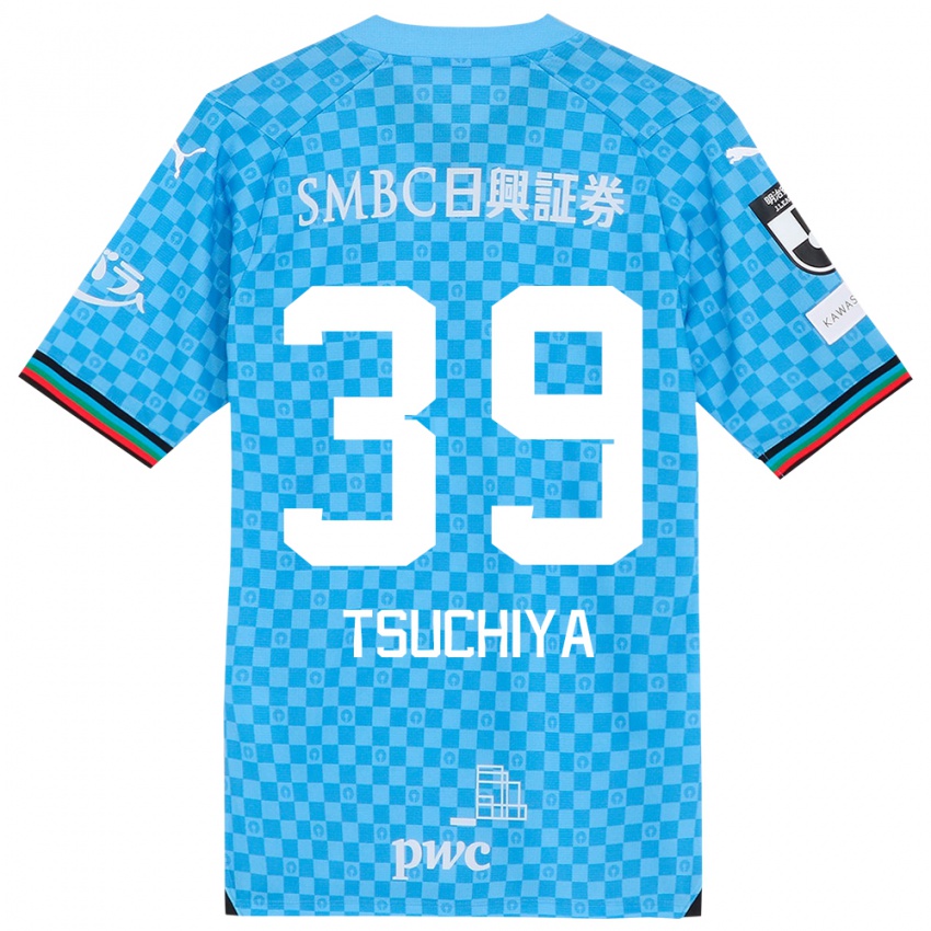 Kinder Kaito Tsuchiya #39 Azurblau Heimtrikot Trikot 2024/25 T-Shirt