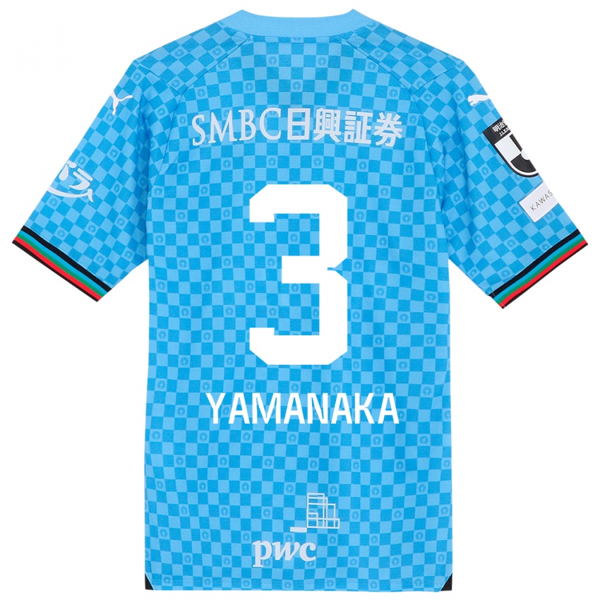 Kinder Daiki Yamanaka #3 Azurblau Heimtrikot Trikot 2024/25 T-Shirt