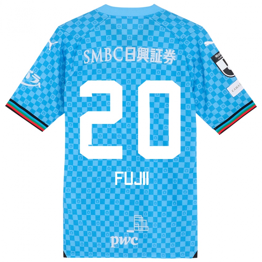 Kinder Rensuke Fujii #20 Azurblau Heimtrikot Trikot 2024/25 T-Shirt