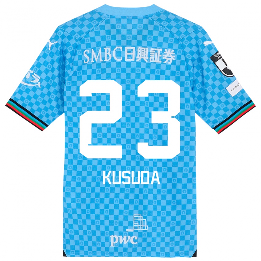 Kinder Haruki Kusuda #23 Azurblau Heimtrikot Trikot 2024/25 T-Shirt