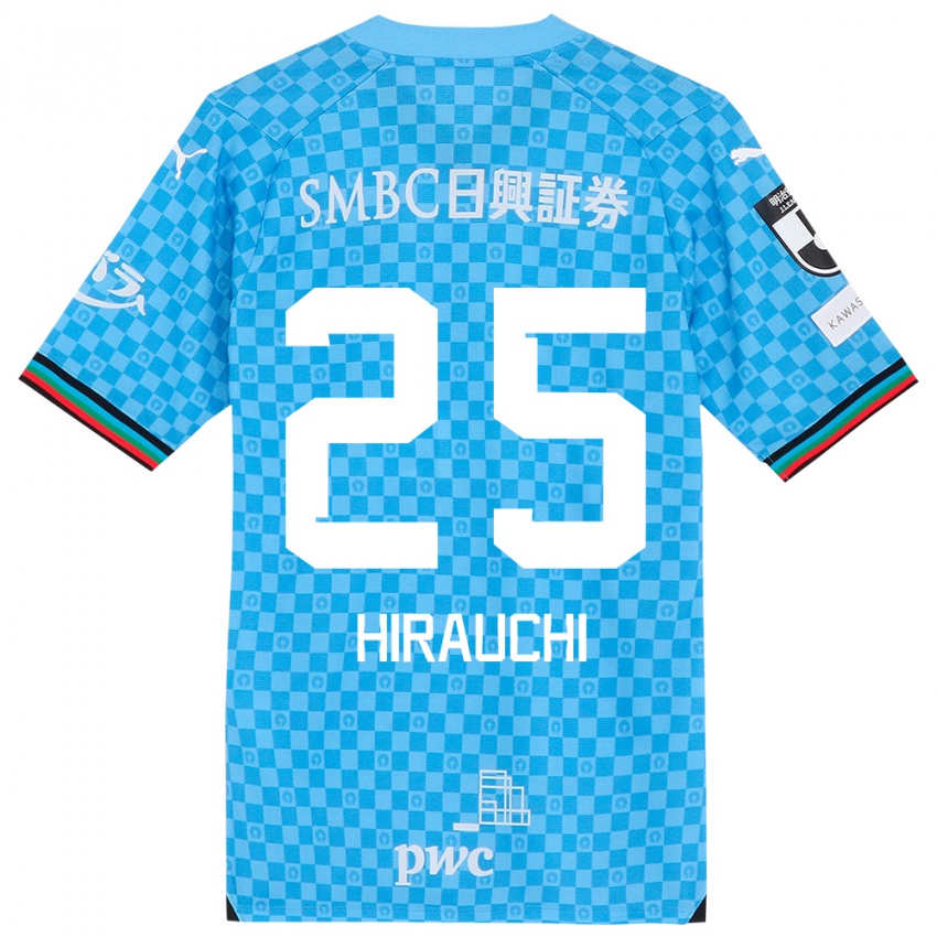 Kinder Issei Hirauchi #25 Azurblau Heimtrikot Trikot 2024/25 T-Shirt