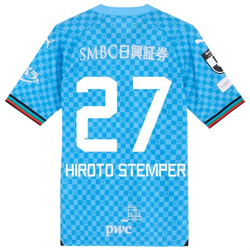 Kinder Luka Hiroto Stemper #27 Azurblau Heimtrikot Trikot 2024/25 T-Shirt