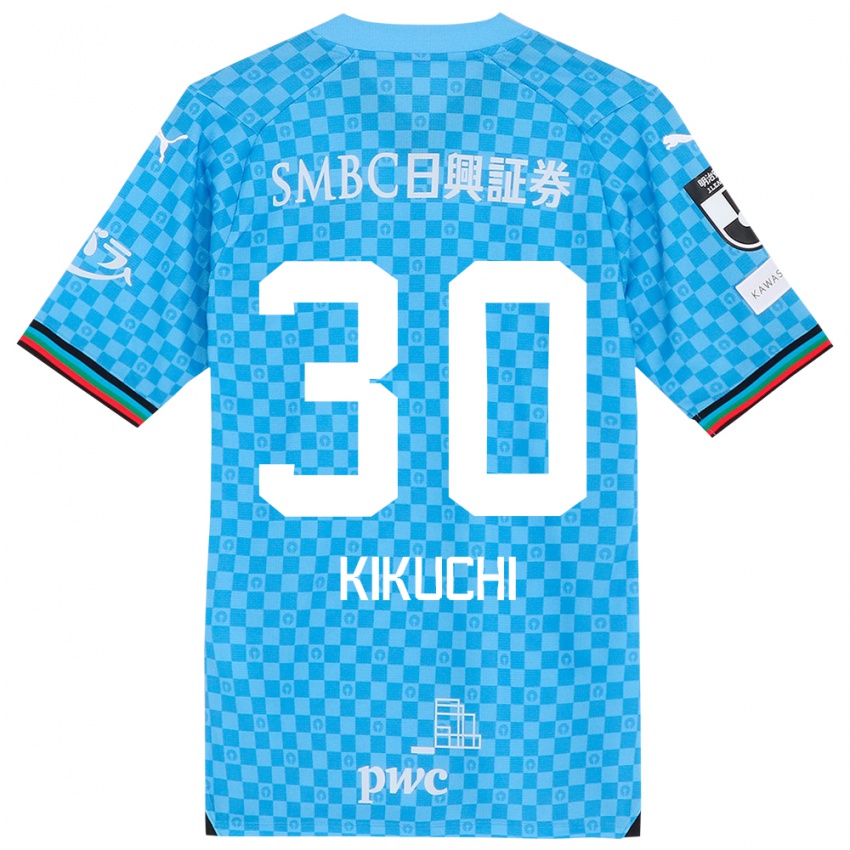 Kinder Kyo Kikuchi #30 Azurblau Heimtrikot Trikot 2024/25 T-Shirt