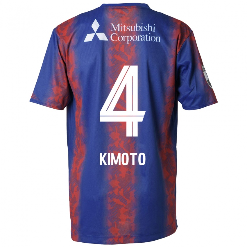 Kinder Yasuki Kimoto #4 Blau Rot Heimtrikot Trikot 2024/25 T-Shirt