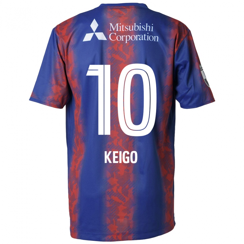 Kinder Keigo Higashi #10 Blau Rot Heimtrikot Trikot 2024/25 T-Shirt