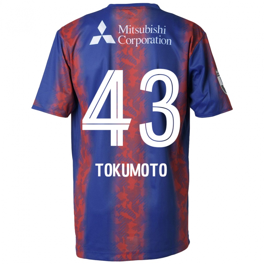 Kinder Shuhei Tokumoto #43 Blau Rot Heimtrikot Trikot 2024/25 T-Shirt