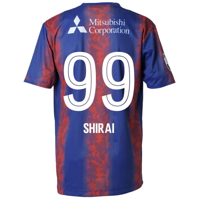 Kinder Kosuke Shirai #99 Blau Rot Heimtrikot Trikot 2024/25 T-Shirt