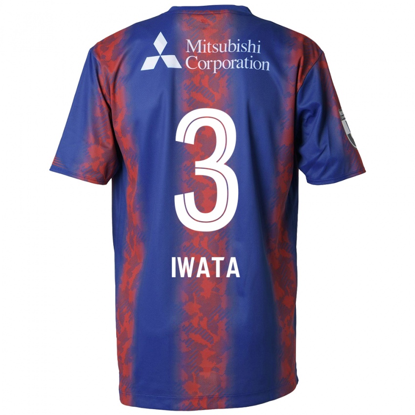 Kinder Yuki Iwata #3 Blau Rot Heimtrikot Trikot 2024/25 T-Shirt