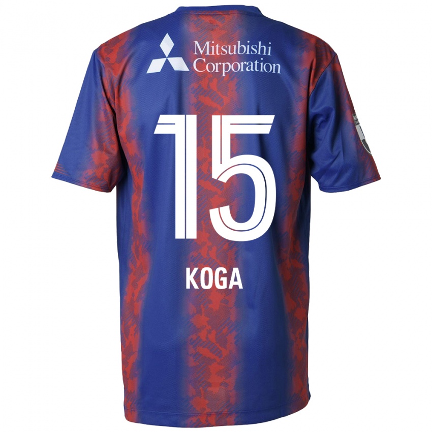 Kinder Shun Koga #15 Blau Rot Heimtrikot Trikot 2024/25 T-Shirt