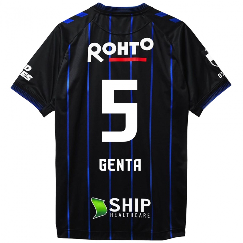 Kinder Genta Miura #5 Schwarz Blau Heimtrikot Trikot 2024/25 T-Shirt