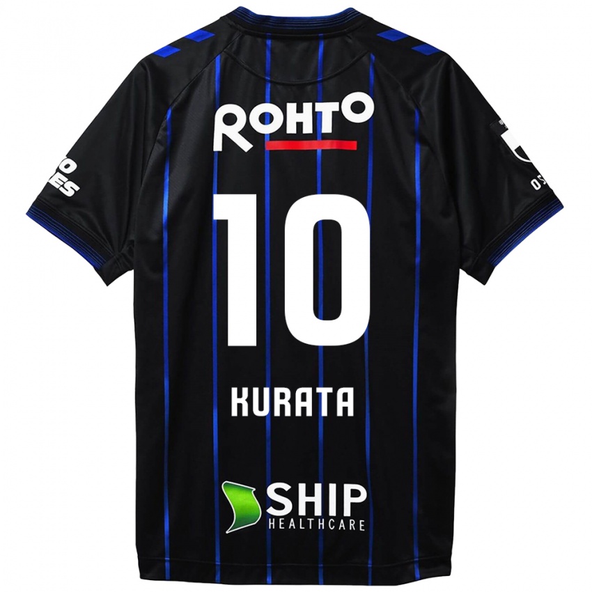 Kinder Shu Kurata #10 Schwarz Blau Heimtrikot Trikot 2024/25 T-Shirt