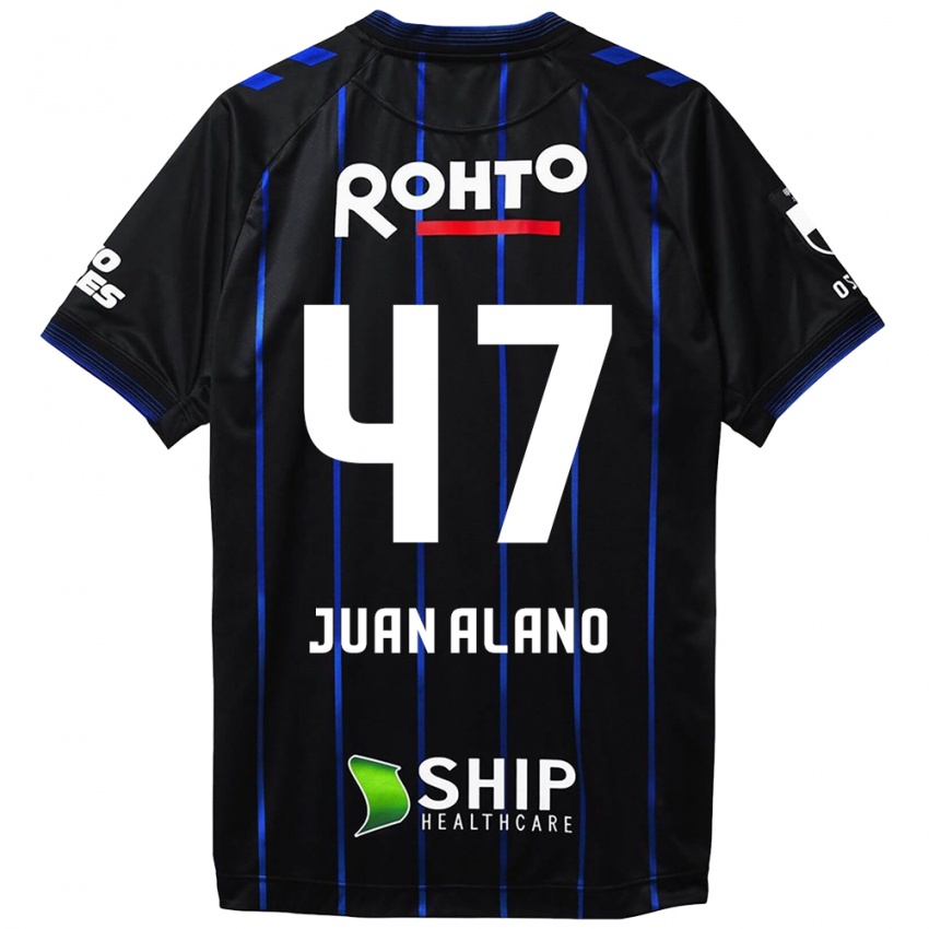 Kinder Juan Alano #47 Schwarz Blau Heimtrikot Trikot 2024/25 T-Shirt