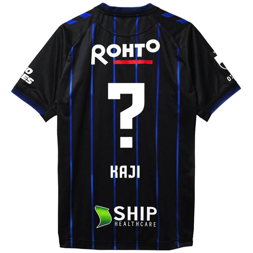 Kinder Rihito Kaji #0 Schwarz Blau Heimtrikot Trikot 2024/25 T-Shirt