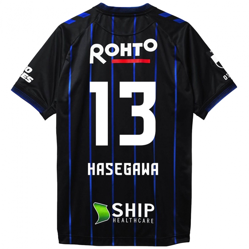 Kinder Kosei Hasegawa #13 Schwarz Blau Heimtrikot Trikot 2024/25 T-Shirt