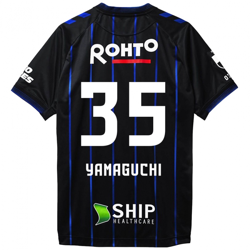 Kinder Haruta Yamaguchi #35 Schwarz Blau Heimtrikot Trikot 2024/25 T-Shirt