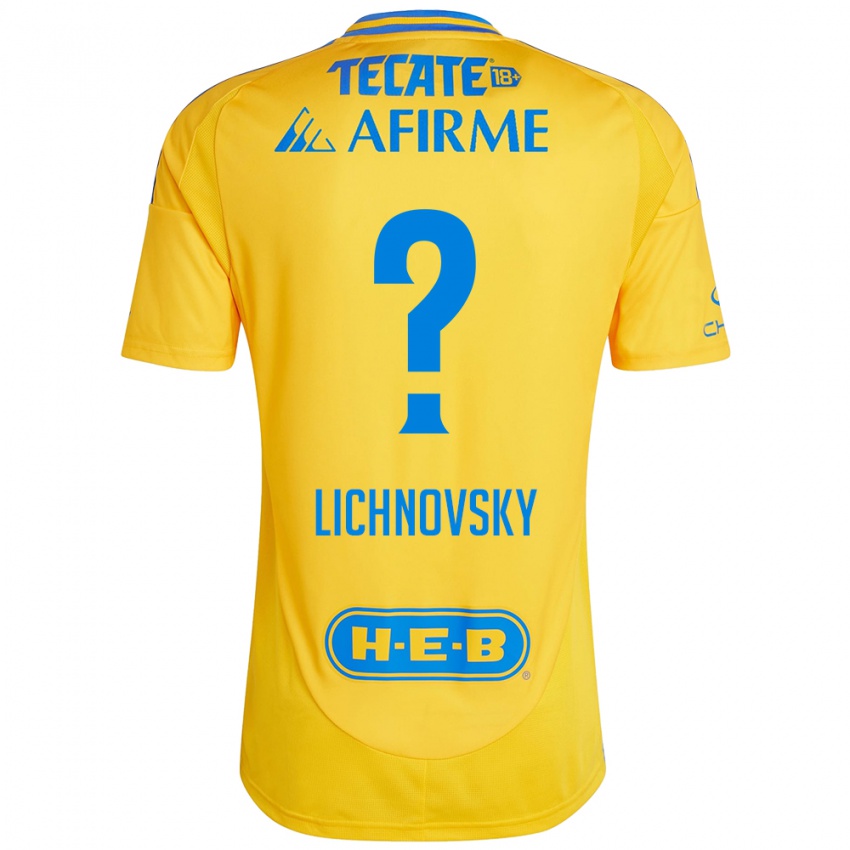 Kinder Igor Lichnovsky #0 Goldgelb Heimtrikot Trikot 2024/25 T-Shirt