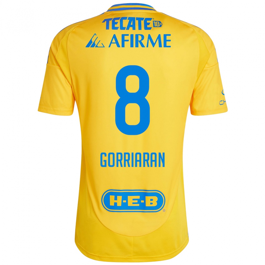 Kinder Fernando Gorriarán #8 Goldgelb Heimtrikot Trikot 2024/25 T-Shirt