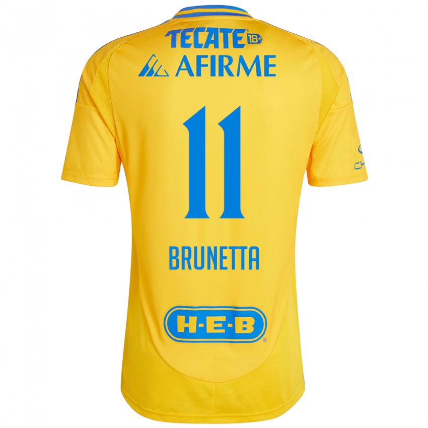 Kinder Juan Brunetta #11 Goldgelb Heimtrikot Trikot 2024/25 T-Shirt