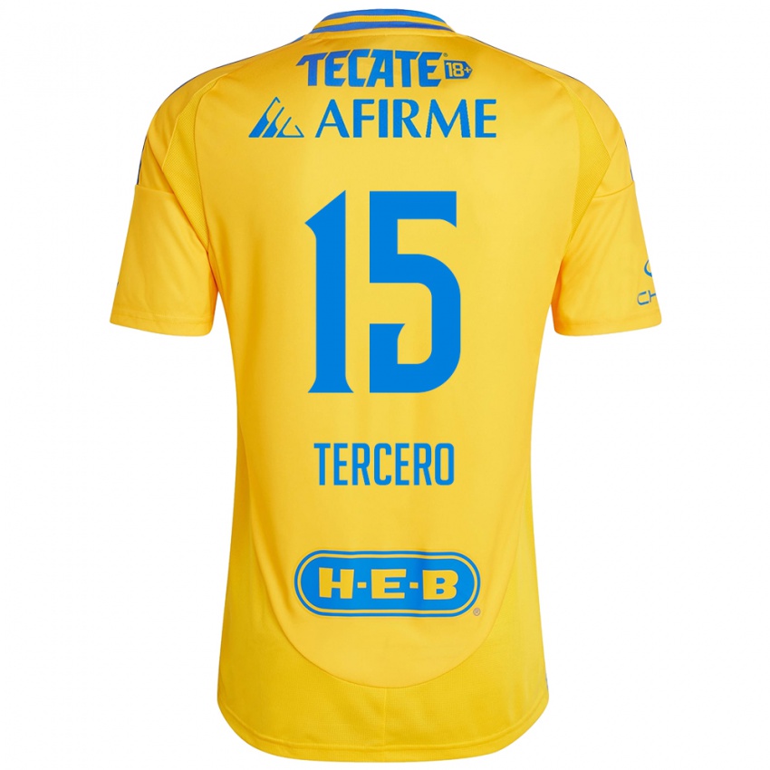 Kinder Eduardo Tercero #15 Goldgelb Heimtrikot Trikot 2024/25 T-Shirt