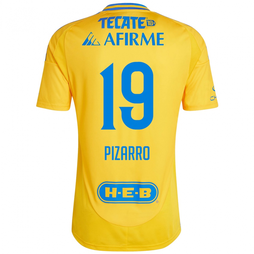 Kinder Guido Pizarro #19 Goldgelb Heimtrikot Trikot 2024/25 T-Shirt