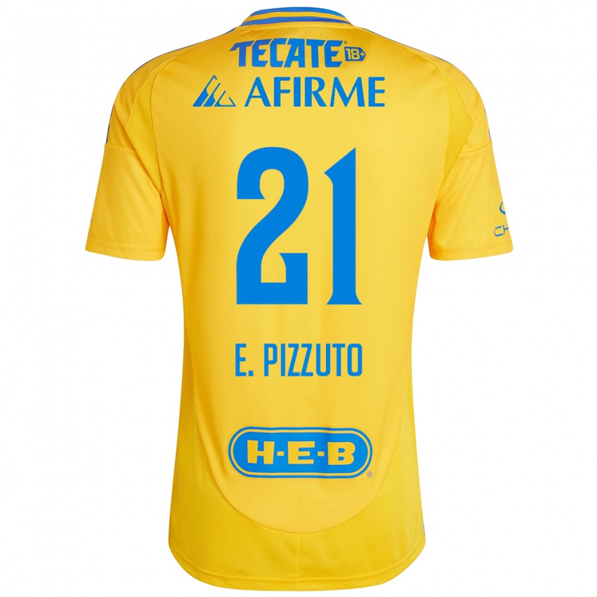 Kinder Eugenio Pizzuto #21 Goldgelb Heimtrikot Trikot 2024/25 T-Shirt