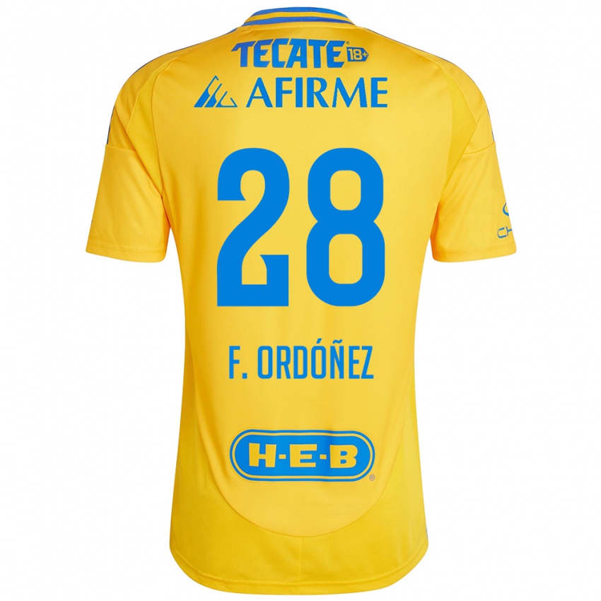 Kinder Fernando Ordóñez #28 Goldgelb Heimtrikot Trikot 2024/25 T-Shirt