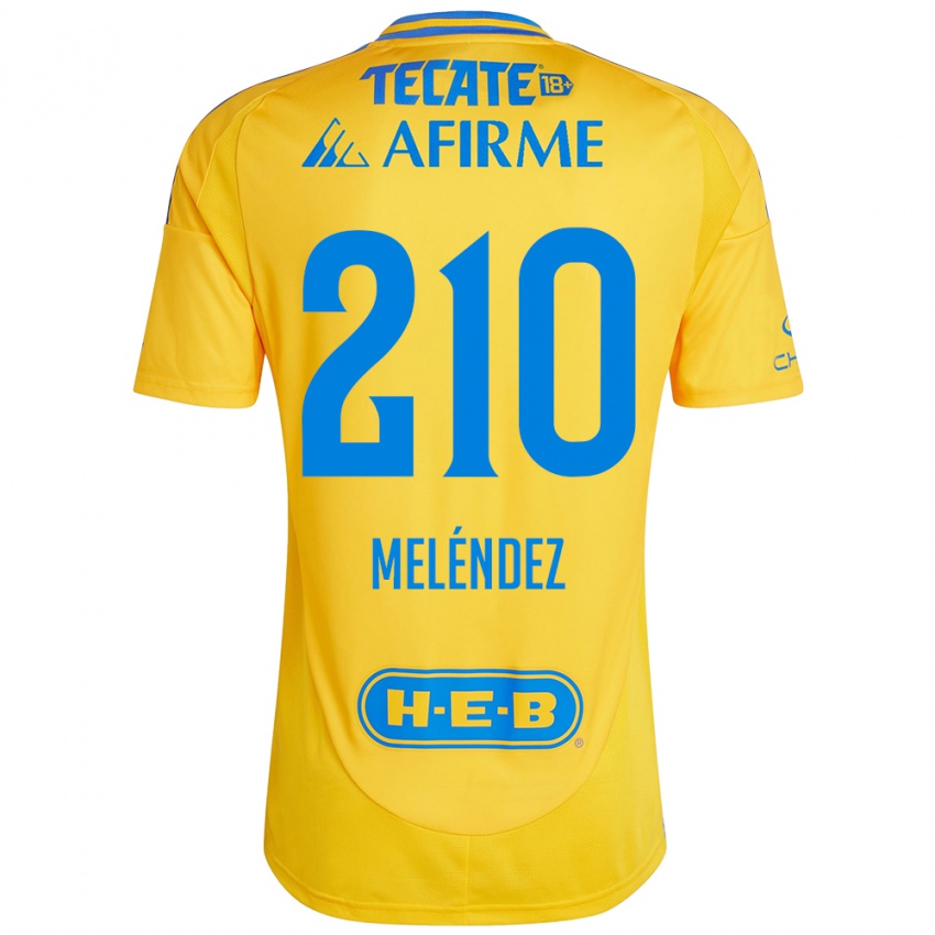 Kinder Marcelo Meléndez #210 Goldgelb Heimtrikot Trikot 2024/25 T-Shirt