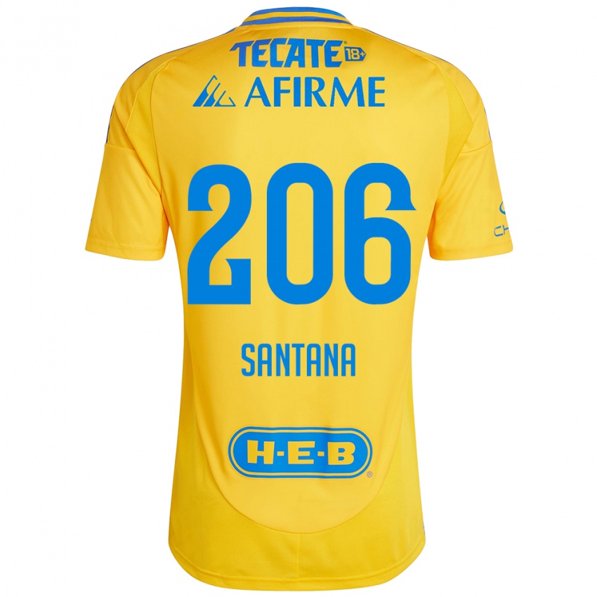 Kinder Joel Santana #206 Goldgelb Heimtrikot Trikot 2024/25 T-Shirt