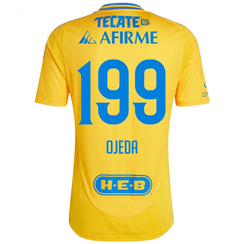 Kinder Diego Ojeda #199 Goldgelb Heimtrikot Trikot 2024/25 T-Shirt