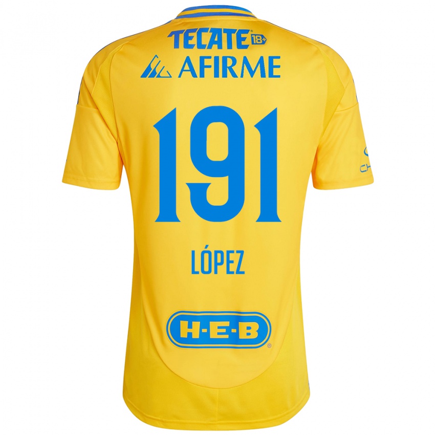 Kinder Adrián López #191 Goldgelb Heimtrikot Trikot 2024/25 T-Shirt