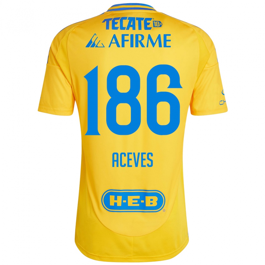 Kinder Israel Aceves #186 Goldgelb Heimtrikot Trikot 2024/25 T-Shirt