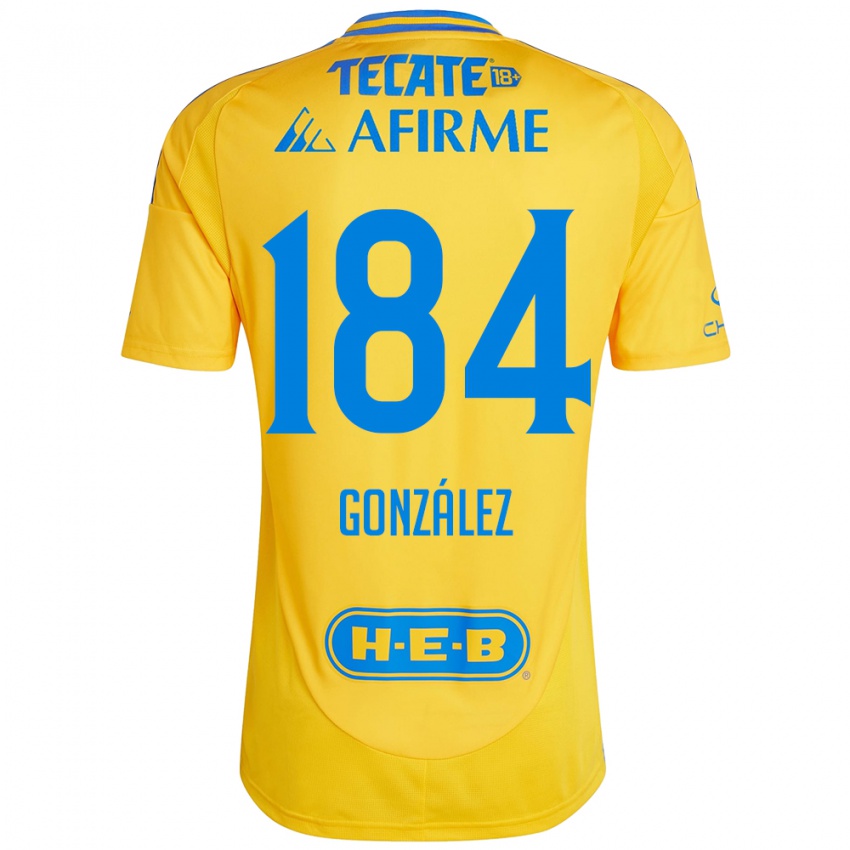 Kinder Erick González #184 Goldgelb Heimtrikot Trikot 2024/25 T-Shirt