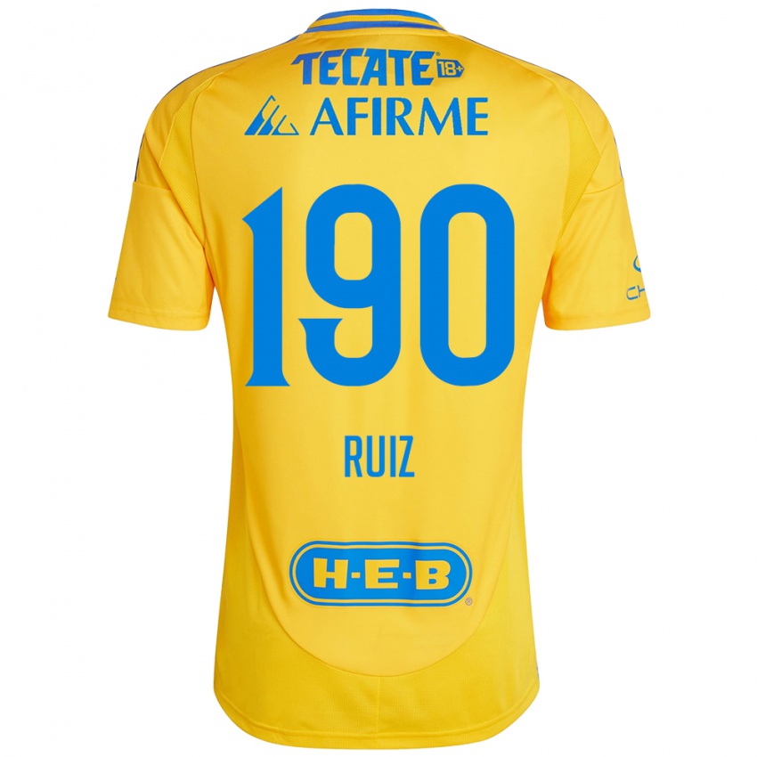 Kinder Óscar Ruiz #190 Goldgelb Heimtrikot Trikot 2024/25 T-Shirt