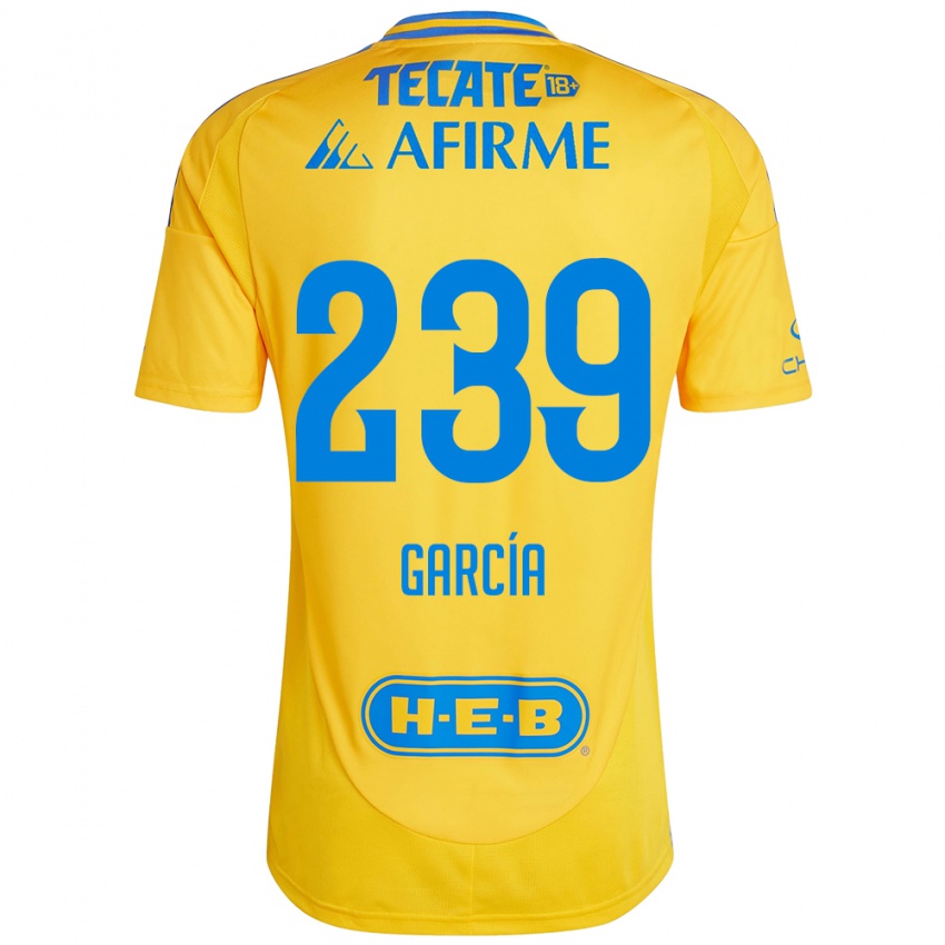 Kinder Diego García #239 Goldgelb Heimtrikot Trikot 2024/25 T-Shirt