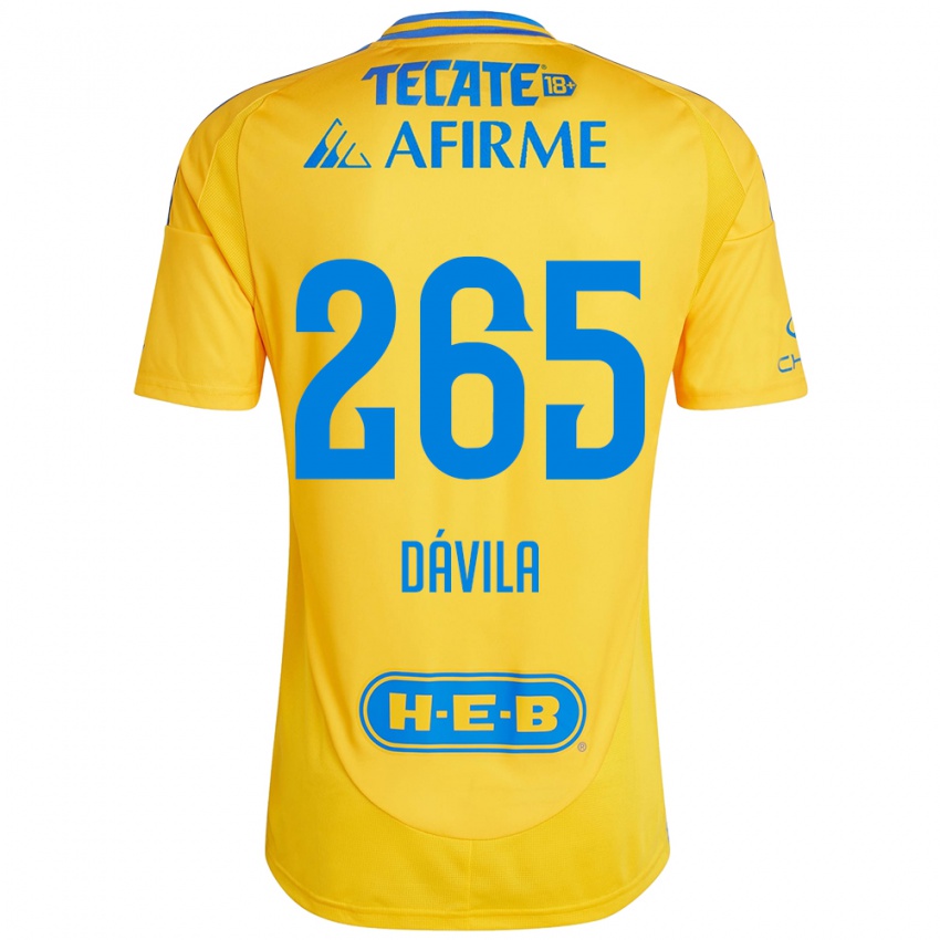 Kinder Emiliano Dávila #265 Goldgelb Heimtrikot Trikot 2024/25 T-Shirt