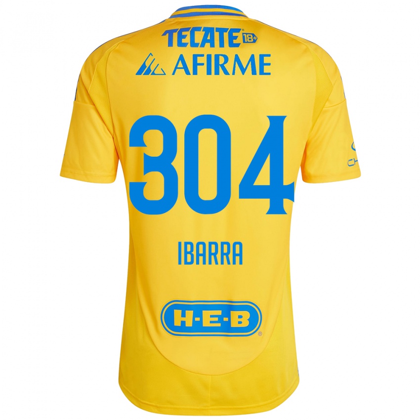 Kinder Luis Ibarra #304 Goldgelb Heimtrikot Trikot 2024/25 T-Shirt