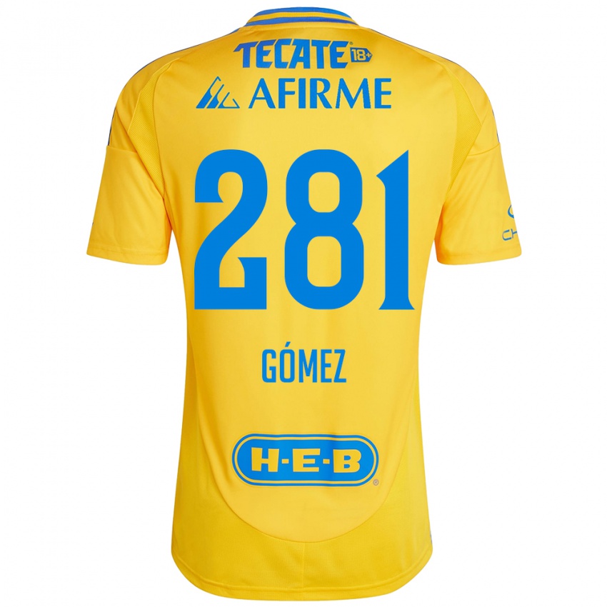 Kinder Luis Gómez #281 Goldgelb Heimtrikot Trikot 2024/25 T-Shirt